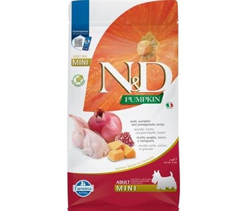 N&D Pumpkin Dog Quail E MELOGRANO Adult Mini 2KG von Farmina Pet Foods