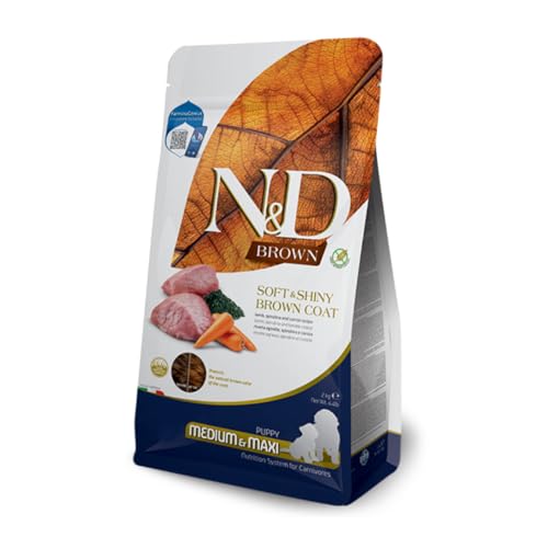 Farmina, N&D Brown, Spirulina & Karotte, Hund Puppy Medium/Maxi, 2kg von Farmina Pet Foods