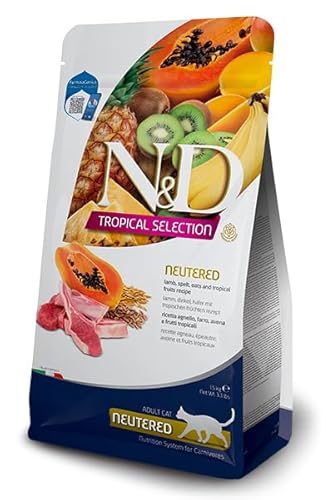 Farmina, N&D Tropical Selection, Lamm & tropische Früchte, Katze Neutered, 300 g von Farmina Pet Foods