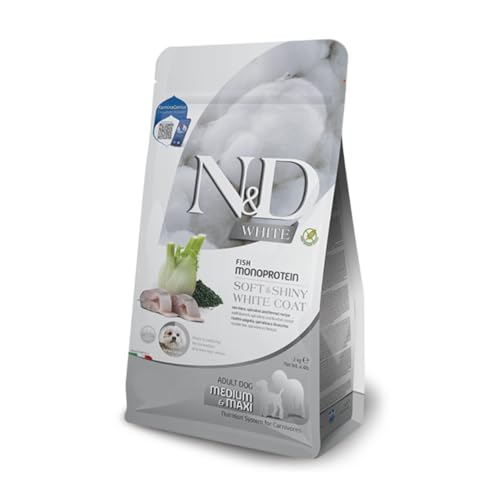 Farmina, N&D White, Barsch, Spirulina & Fenchel, Adult Medium/Maxi, 7 kg von Farmina Pet Foods