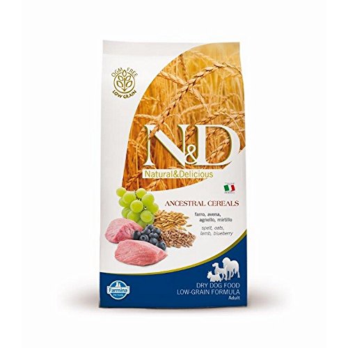 Farmina N&D ANCESTRAL Grain Pellets Hundefutter (Trockenfutter, mit Vitaminen und natürliche Antioxidantien, ohne Mais, Zutaten: Lammfleisch, Dinkel, Hafer und Heidelbeeren, Portionsgröße: 800 g) von Farmina Pet Foods