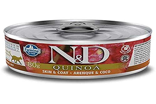 Farmina N&D Quinoa Pastete Katzenfutter(Nassfutter, mit hochwertigen Vitaminen und natürliche Antioxidantien, ohne Mais, Zutaten: Hering und Kokosnuss, Portionsgröße: 80 g) von Farmina Pet Foods