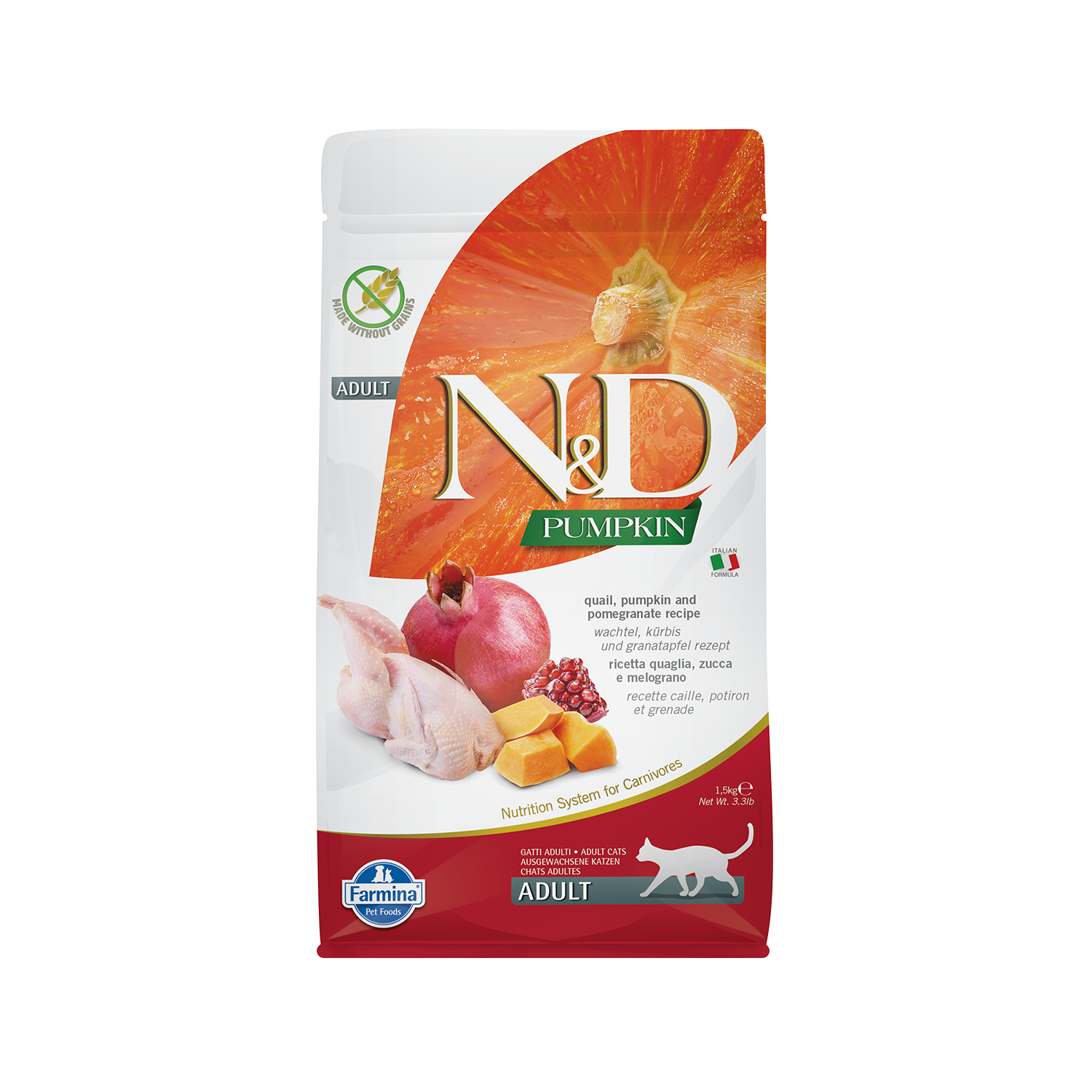 Farmina N&D Kürbis Adult Katzenfutter - Wachtel - 1,5 kg Farmina N&D Kürbis Adult Katzenfutter - Wachtel - 1,5 kg von Farmina