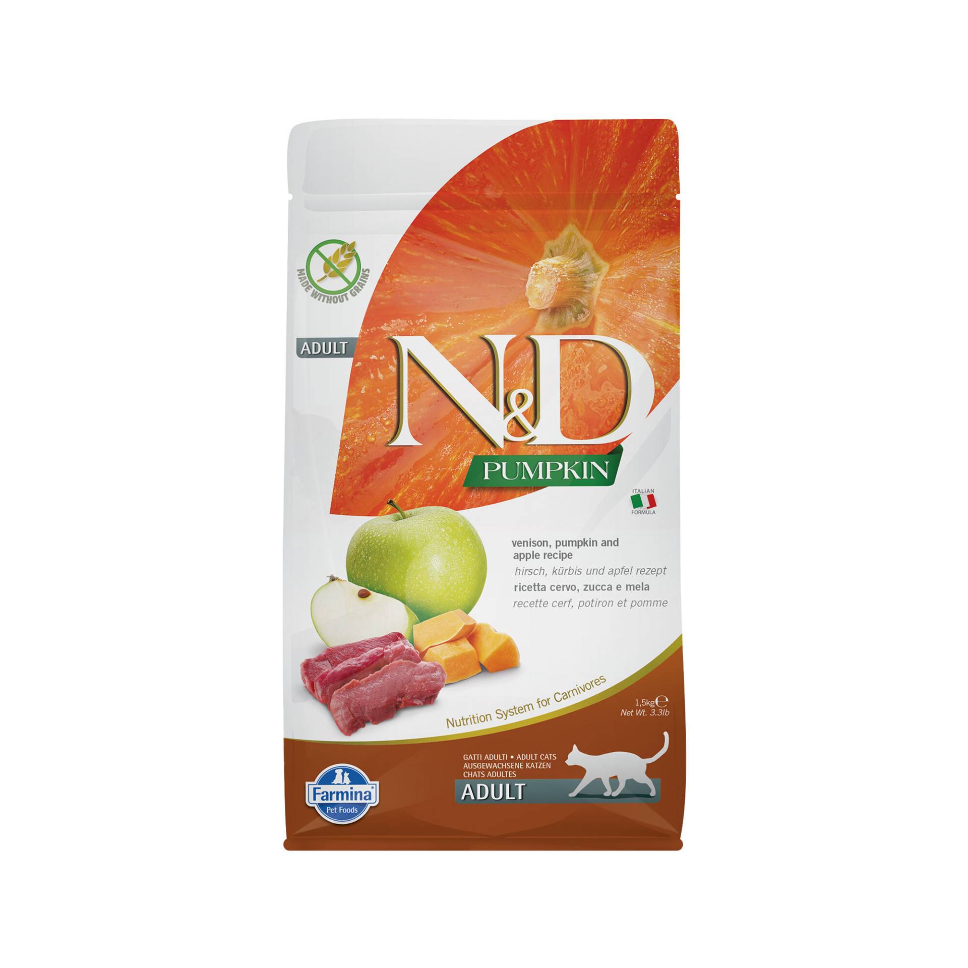 Farmina N&D Pumpkin Adult Katzenfutter - Hirsch - 1,5 kg Farmina N&D Pumpkin Adult Katzenfutter - Hirsch - 1,5 kg von Farmina