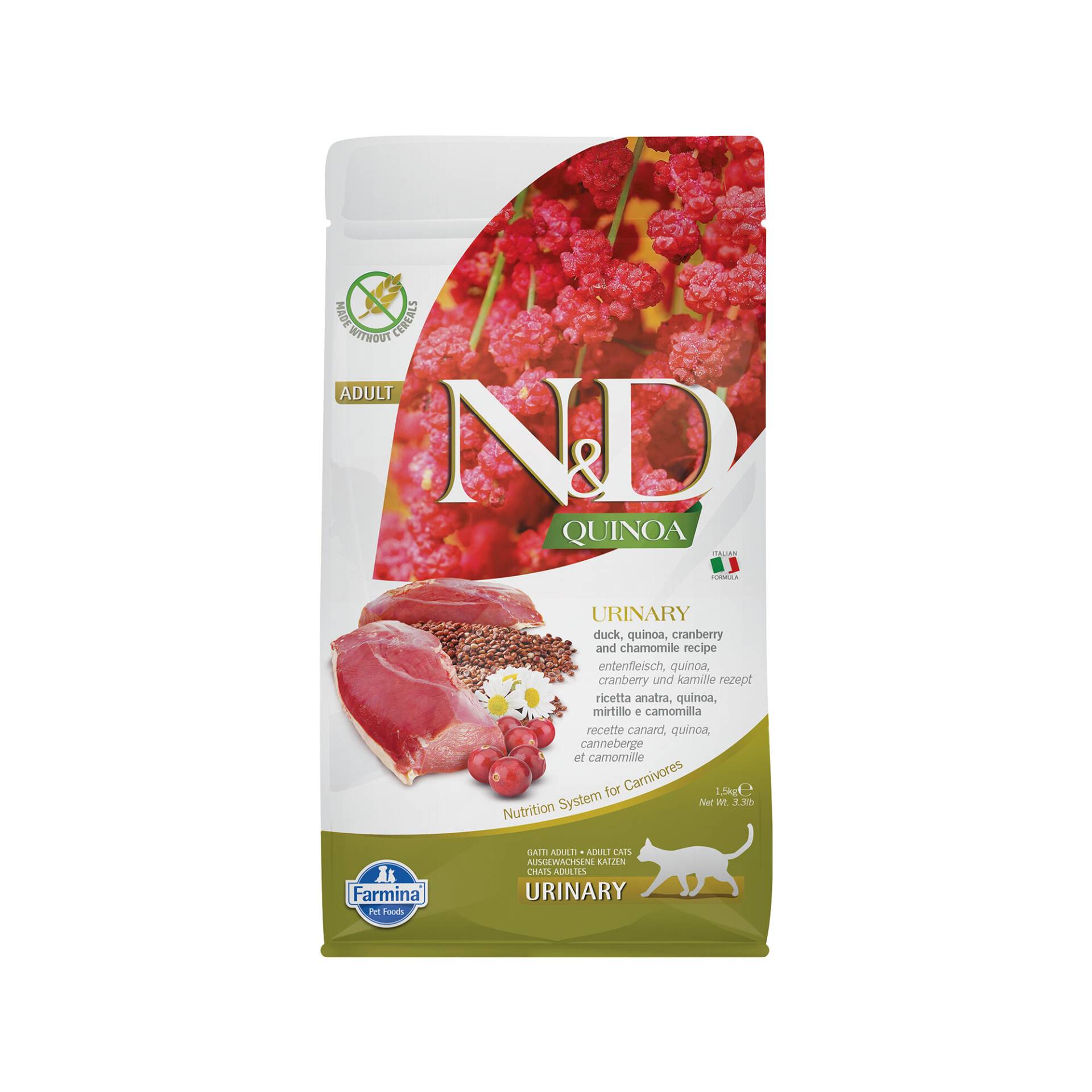 Farmina N&D Quinoa Urinary Adult Katzenfutter - Ente - 1,5 kg Farmina N&D Quinoa Urinary Adult Katzenfutter - Ente - 1,5 kg von Farmina