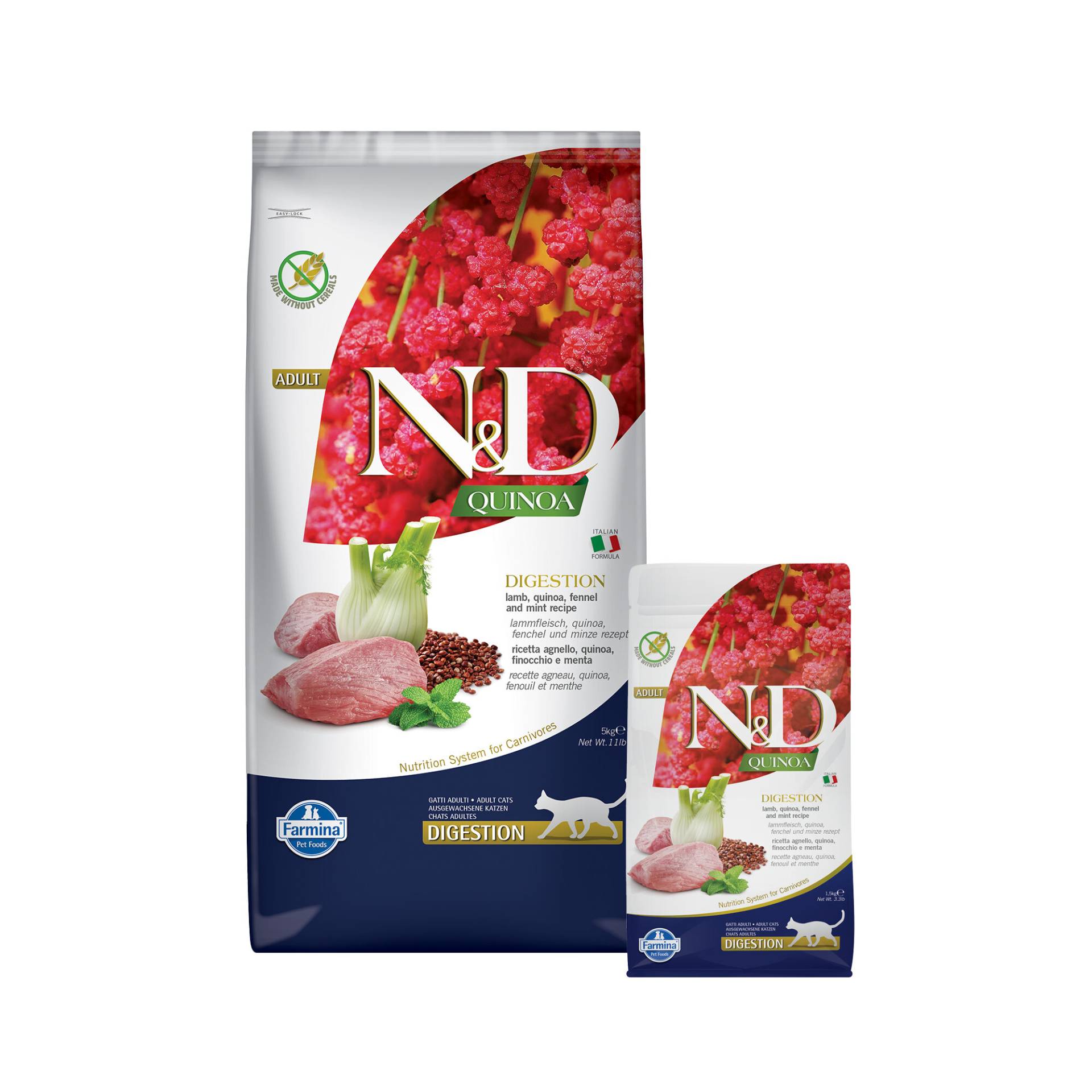 Farmina N&D Quinoa Verdauung Adult Katzenfutter - Lamm - 1,5 kg Farmina N&D Quinoa Verdauung Adult Katzenfutter - Lamm - 1,5 kg von Farmina