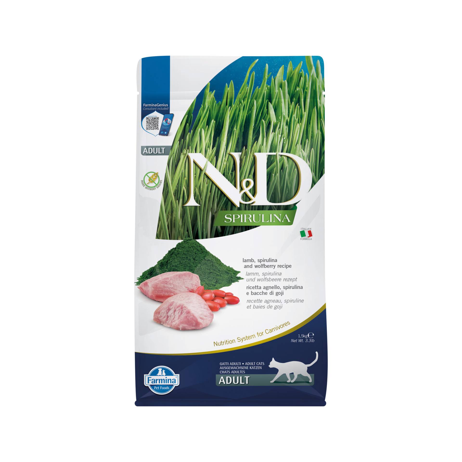 Farmina N&D Spirulina Adult Cat - Lamm - 1,5 kg Farmina N&D Spirulina Adult Cat - Lamm - 1,5 kg von Farmina