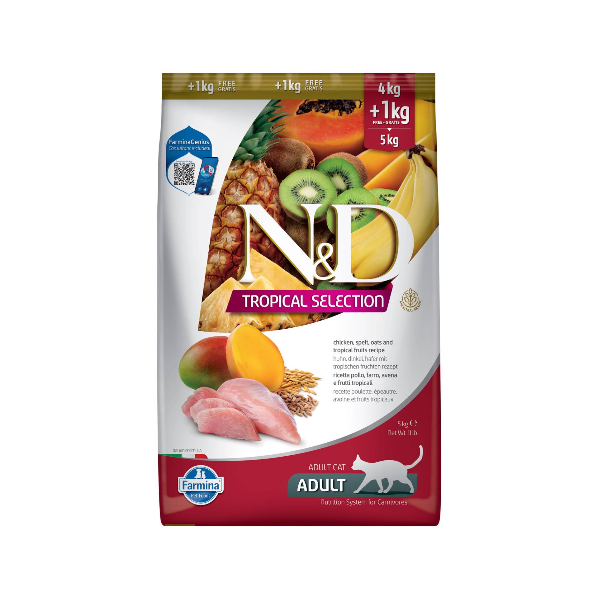 Farmina N&D Tropical Huhn - Katzenfutter - 5 kg Farmina N&D Tropical Huhn - Katzenfutter - 5 kg von Farmina
