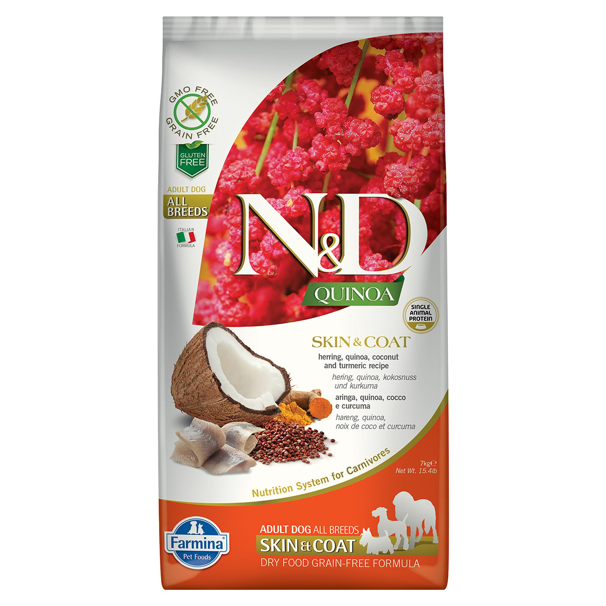 N&D Dog Quinoa Skin & Coat Herring 7kg von Farmina