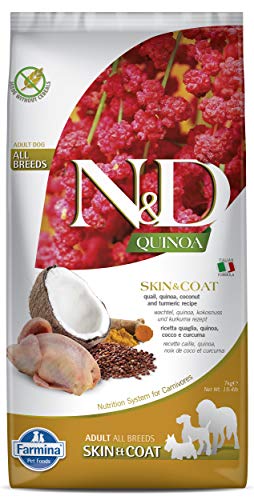 Farmina N&D Quinoa Pellets Hundefutter (Trockenfutter, mit hochwertigen Vitaminen und natürliche Antioxidantien, ohne Mais, Zutaten: Wachtel, Portionsgröße: 7 kg) von Farmina Pet Foods