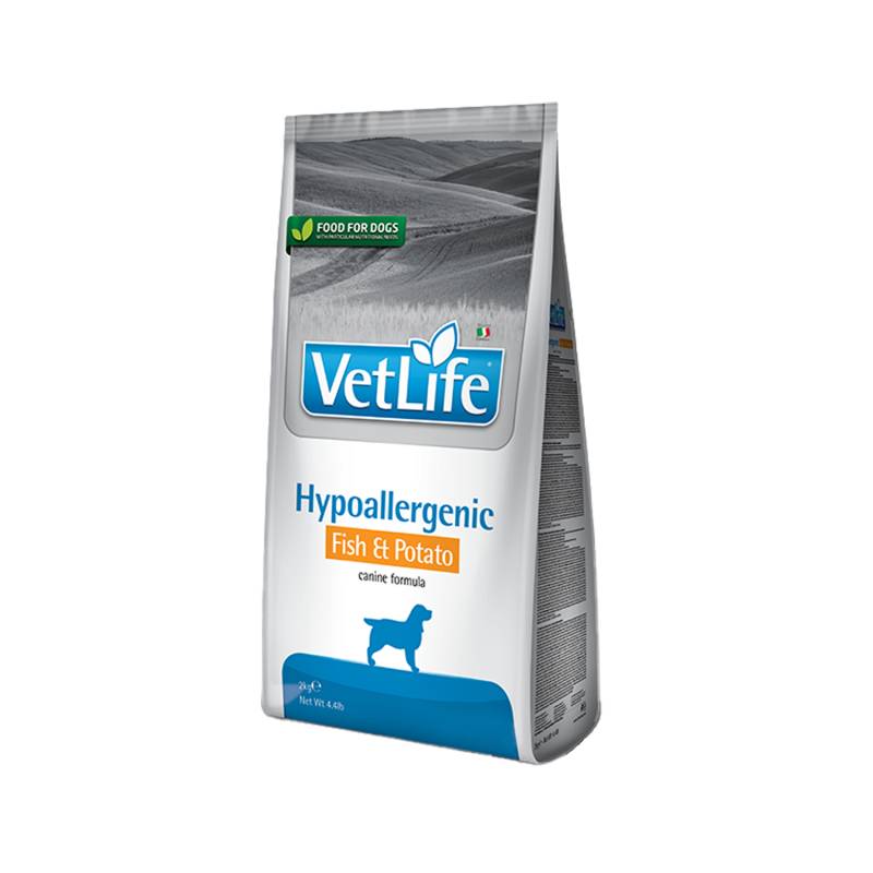 VetLife Hypoallergenic Fisch & Kartoffel - Hundefutter - 2 kg von Farmina