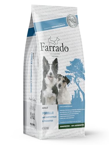 Hundefutter getreidefrei & glutenfrei – Trockenfutter mit Forelle für Ihren Hund von Farrado (12kg) von Farrado