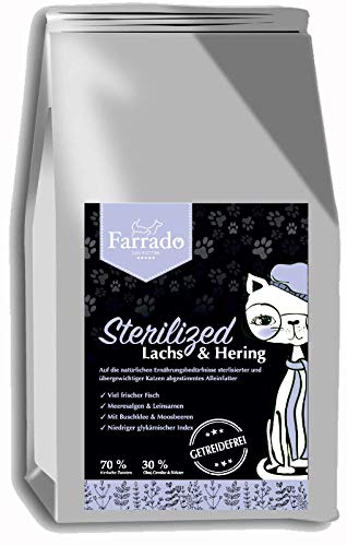 Farrado | Sterilized frischer Lachs mit Yucca & Heidelbeeren | zuckerfrei, getreidefrei (400g) von Farrado