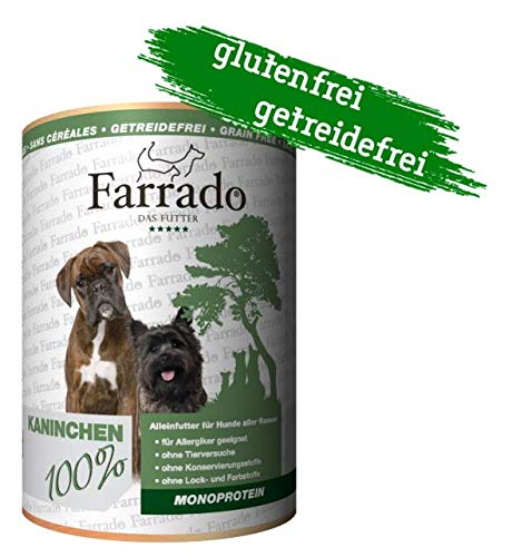 Premium Nassfutter getreidefrei für Ihren Hund – mit Pferd, Lachs, Kaninchen oder Ente von Farrado (Kaninchen) von Farrado