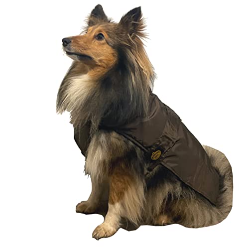 Fashion Dog Hunde-Regenmantel mit Fleecefutter - Braun - 75 cm von Fashion Dog