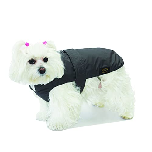 Fashion Dog Hundemantel mit Kunstpelz-Futter - Schwarz - 80 cm von Fashion Dog