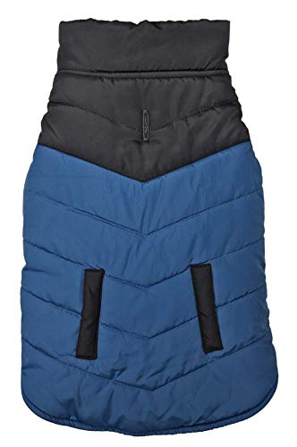 Fashion Pet Color Block Puffer Hundemantel, Größe XS, Blau von Fashion Pet