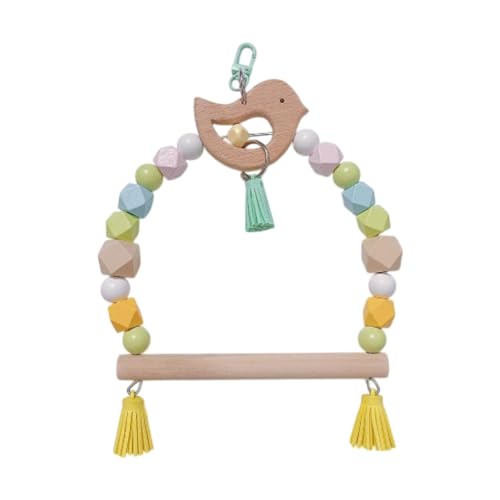 FashionCha Bird Swing Toy, Papageienhölzer Leiter Klettern Vogelkäfig Hängende Ringe, Blockgie Kakadu Kleiner Vögel Cockatiels, Vogel FashionCha Bird Swing Toy, Papageienhölzer Leiter Klettern Vogelkäfig Hängende Ringe, Blockgie Kakadu Kleiner Vögel Cockatiels, Vogel von FashionCha