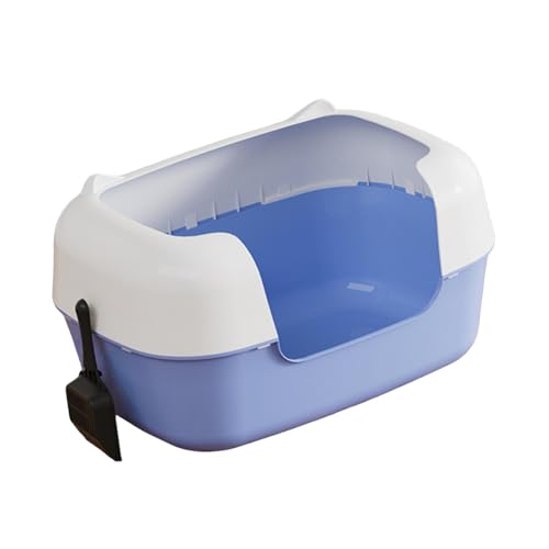 FashionCha Katzentoilette Praktische Streuschale Und Reinigungsbecken Als Haustiertoilette Aus Robustem Pp Material mit Niedrigem Einstieg Vorne für Eine Sauber, Blau FashionCha Katzentoilette Praktische Streuschale Und Reinigungsbecken Als Haustiertoilette Aus Robustem Pp Material mit Niedrigem Einstieg Vorne für Eine Sauber, Blau von FashionCha