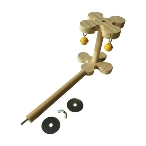 FashionCha Papageienkäfig-Spielzeug mit Glocke, Papageien-Sitzstange, Ständer, aus Holz zum Aufhängen, Vogel-Sitzstange zum Aufhängen, klingelnde Glocken, FashionCha Papageienkäfig-Spielzeug mit Glocke, Papageien-Sitzstange, Ständer, aus Holz zum Aufhängen, Vogel-Sitzstange zum Aufhängen, klingelnde Glocken, von FashionCha