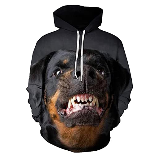 Haustier Hund Pullover 3D Gedruckt Männer Hoodie Casual Sweatshirt Trainingsanzug Unisex Harajuku Streetwear Mode Tops, 1002, S von Faxkjeuls