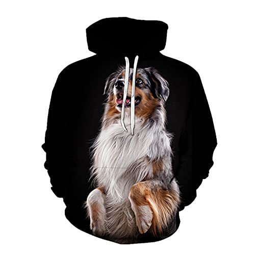 Haustier Hund Pullover 3D Gedruckt Männer Hoodie Casual Sweatshirt Trainingsanzug Unisex Harajuku Streetwear Mode Tops, 1005, M von Faxkjeuls