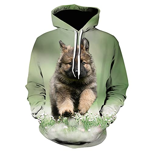 Haustier Hund Pullover 3D Gedruckt Männer Hoodie Casual Sweatshirt Trainingsanzug Unisex Harajuku Streetwear Mode Tops, 1013, L von Faxkjeuls