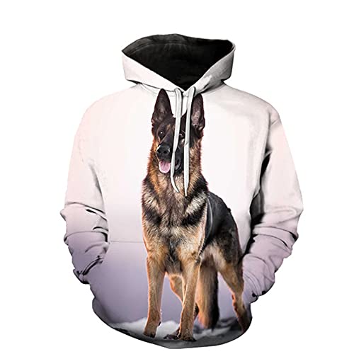 Haustier Hund Pullover 3D Gedruckt Männer Hoodie Casual Sweatshirt Trainingsanzug Unisex Harajuku Streetwear Mode Tops, 1015, M von Faxkjeuls