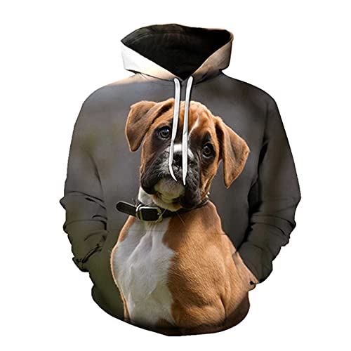 Haustier Hund Pullover 3D Gedruckt Männer Hoodie Casual Sweatshirt Trainingsanzug Unisex Harajuku Streetwear Mode Tops, 1016, L von Faxkjeuls