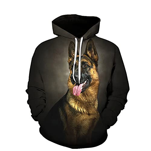 Haustier Hund Pullover 3D Gedruckt Männer Hoodie Casual Sweatshirt Trainingsanzug Unisex Harajuku Streetwear Mode Tops, 1018, L von Faxkjeuls