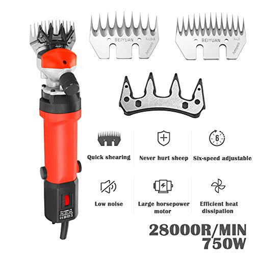 Fayelong Elektrische Schermaschine Elektrische Schafschur Tragbar 6 Geschwindigkeit Für Schafziegen Alpakas Lamas Dickes Fell Und Schwere Tiere Unterstützung Für Die Fellpflege 220V (750W) von Fayelong