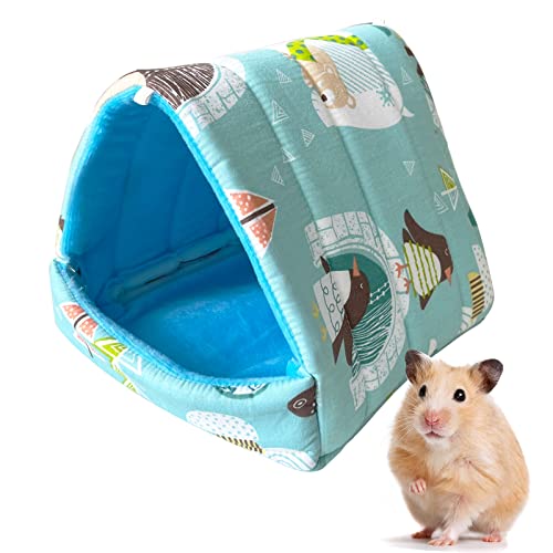 Fayemint Kleintierbett Meerschweinchen, Hamster Haus Bett, Kleintierbett Meerschweinchen Blau, für Hamster, Chinchillas, Eichhörnchen, Junge Kaninchen und andere Kleintiere (Blau) von Fayemint