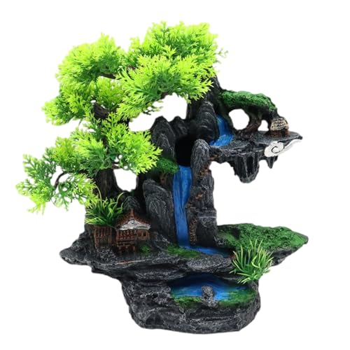 Landschaft Wasserfall Haus Landschaft Aquarium Dekorationen für Aquarien Terrarium Garnelen Haus alte Ornamente von Fazvncv