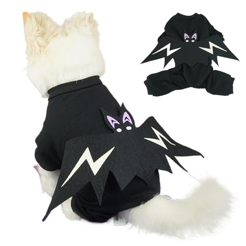 Bat Wings Costume for Dog, Halloween Dog Costume, Breathable Bat Wings Dog Clothes, Halloween Party Dog Costume, Glow Pet Bat Wings, Pet Halloween Outfit, Costume with Bat Wings for Dogs von Fbinys