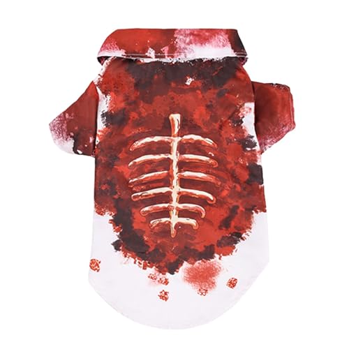 Bei Halloween-Kostümen, gruseligem Haustier-Blut-Shirt, bedruckter Haustier-Hundekleidung, Skelett-Kleidung, Haustier-Halloween-Verkleidung, kleinem, mittlerem und großem Haustierkostüm, Haus von Fbinys