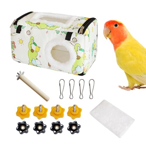 Carrot House for Sleeping, Warm Bird Nest Parrot Bed, Parakeet House for Winter, Bird Hammock for Cage, Cozy Parrot Sleeping House, Cotton Parakeet Bed, Hanging Bird Hammock, Parrot Bed for Winter von Fbinys