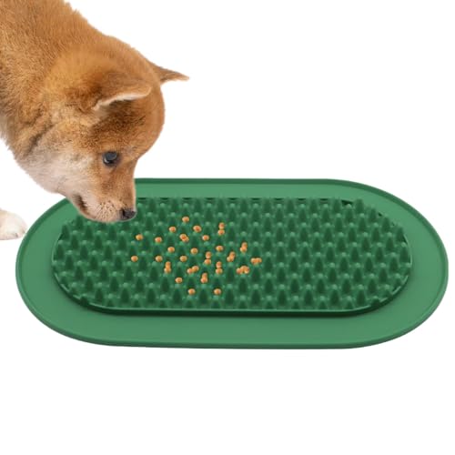 Dog Lick Pad, Anti-Choking Puppy Feeding Tray, Silicone Slow Feeding Tray, Anti-Tip Dog Bowl, Slow Feeder Dog Bowls, Dog Enrichment Toys, Puppy Lick Pad for Bathing, Silicone Lick Tray for Dogs von Fbinys