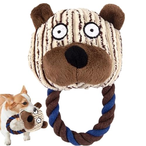 Dog Stuffed Animals Chew Toy, Cartoon Dog Squeaky Toys, Plush Dog Toy, Wear-Resistant Chew Toy, Stuffed Dog Toys for Pets, Interactive Dog Toy, Pet Chew Toys, Stuffed Dog Toys for Pet Dogs Cats von Fbinys