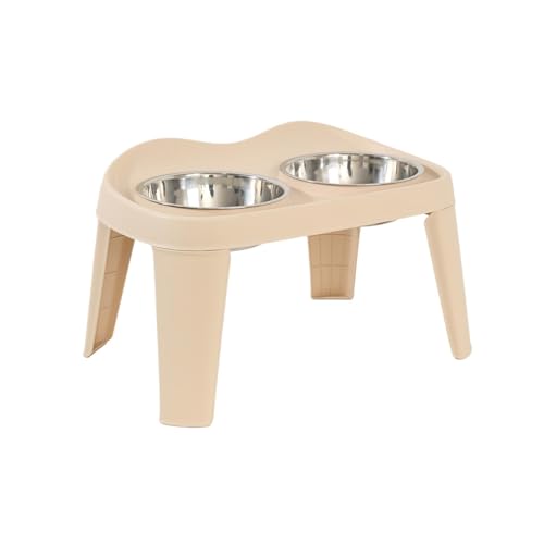 Elevated Dog Bowls, Adjustable Pet Bowls, Foldable Dog Feeder, Double Food Water Feeder, Sturdy Stainless Steel 34x22x17 Cm/13.39x8.66x6.69 Inches Non Slip, No Spill for Medium and Large Dogs von Fbinys