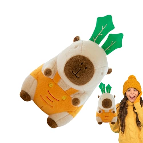 Fbinys Capybara Plushie Toys, Stuffed Capybara Animal, Capybara Stuffed Animal, Capybara Plushie Toys Wearing Carrot Outfit, Adorable Capybara Plush Doll Pillow for Kids and Girls Birthday von Fbinys