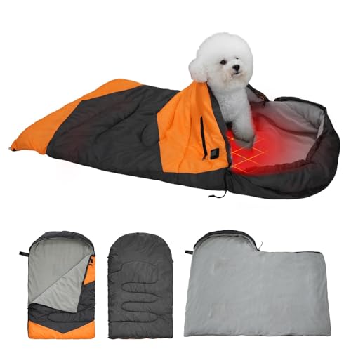 Fbinys Electric Pet Sleeping Bag, Heat Dog Sleeping Bag - Electric Heating Pad for Pets, Washable Cat Warmer and Dog Bed for Backpacking Gear, Ideal for Traveling and Camping von Fbinys