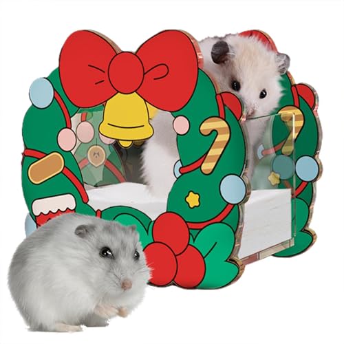 Fbinys Hamsterhaus | Frettchen-Weihnachtsversteck für Haustier-Hamster, Haustierzubehör für Chinchillas, Frettchen, Igel von Fbinys