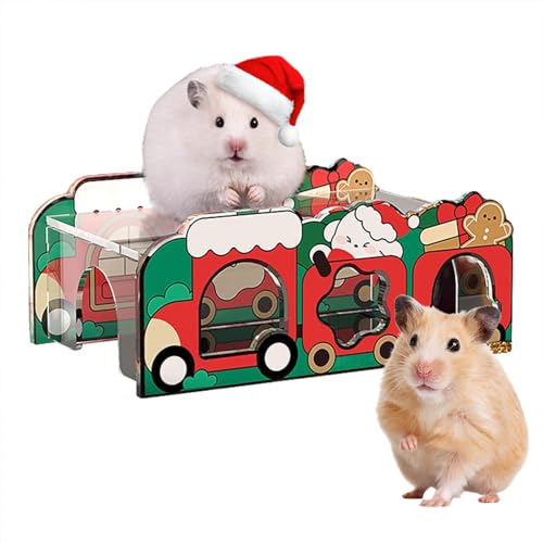 Fbinys Hamsterversteck, Frettchenhaus, Tunnel für Käfig, Hamsterhaus, Labyrinthaus, tragbar, Weihnachten, Frettchenhaus für Chinchillas, Igel von Fbinys