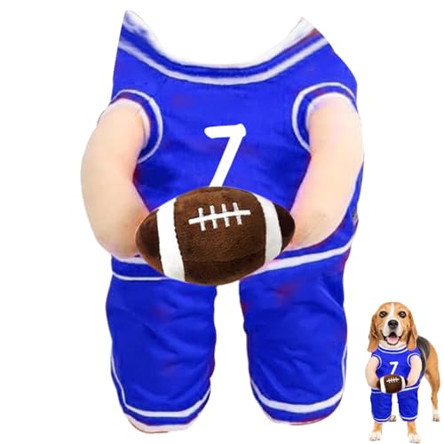 Fbinys Hunde-Basketball-Kostüm mit Ball – Haustier-Sport, hält Ball, lustig, verstellbare Riemen, Hundesport-Cosplay-Outfit von Fbinys