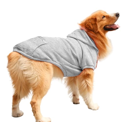 Fbinys Hunde-Kapuzenpullover für große Hunde – selbstklebende Hoodies für Hunde mit Tasche – gemütlicher Hundemantel, modische Hundekleidung für Spaziergänge, Bewegung, Outdoor von Fbinys