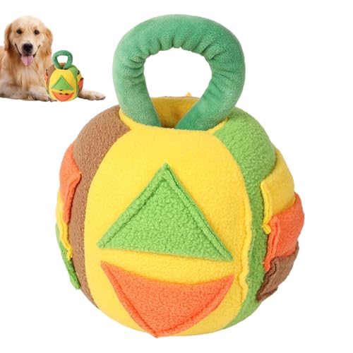 Fbinys Hundespielzeug | Quietschender Plüschball für Hunde, weicher Plüschball, niedliches Puzzle-Gehirn-Trainingsball, gefüllter Quietscher, Leckerli-Spender, Schnüffelgeräuschmacher, von Fbinys