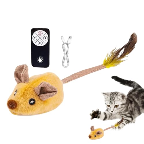 Fbinys Moving Cat Toy, Remote Control Cat Toys Mice, Squeaky Cat Toy, Interactive Cat Toys, Pet Cat Toy, Automatic Moving Cat Toy, Hunting Instinct Stimulation, Mice Pet Cat Toy for Indoor Cats von Fbinys