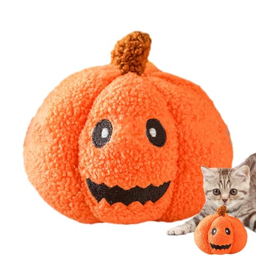 Fbinys Plüsch-Kürbiskissen, Halloween-Stofftier, weiches Kauspielzeug für Hunde, quietschendes Halloween-Stofftier, niedliches 3D-Bauernhaus-Überwurfkissen, gemütliche Heimdekoration für , von Fbinys