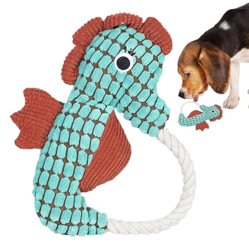 Fbinys Plush Squeaky Dog Toys, Interactive Sea Animal Plush, Sturdy Cotton Rope Pet Toy, Crinkle Paper Entertaining Doll, Soft and Engaging Puppy Chew Toy for Aggressive Chewers von Fbinys