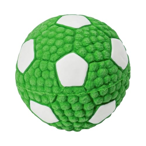 Fbinys Robuster Fußball für Hunde, unzerstörbarer Fußball für Hunde, robustes Kauspielzeug mit Quietscher, springender interaktiver Hundeball für Zahnreinigung, Spielen und Training von Fbinys